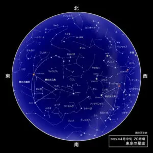 2024年4月中旬20時頃の東京の空