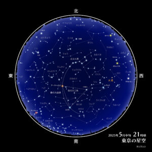 2025年5月中旬 21時頃 東京の星空