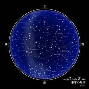 2025年7月中旬 21時頃 東京の星空
