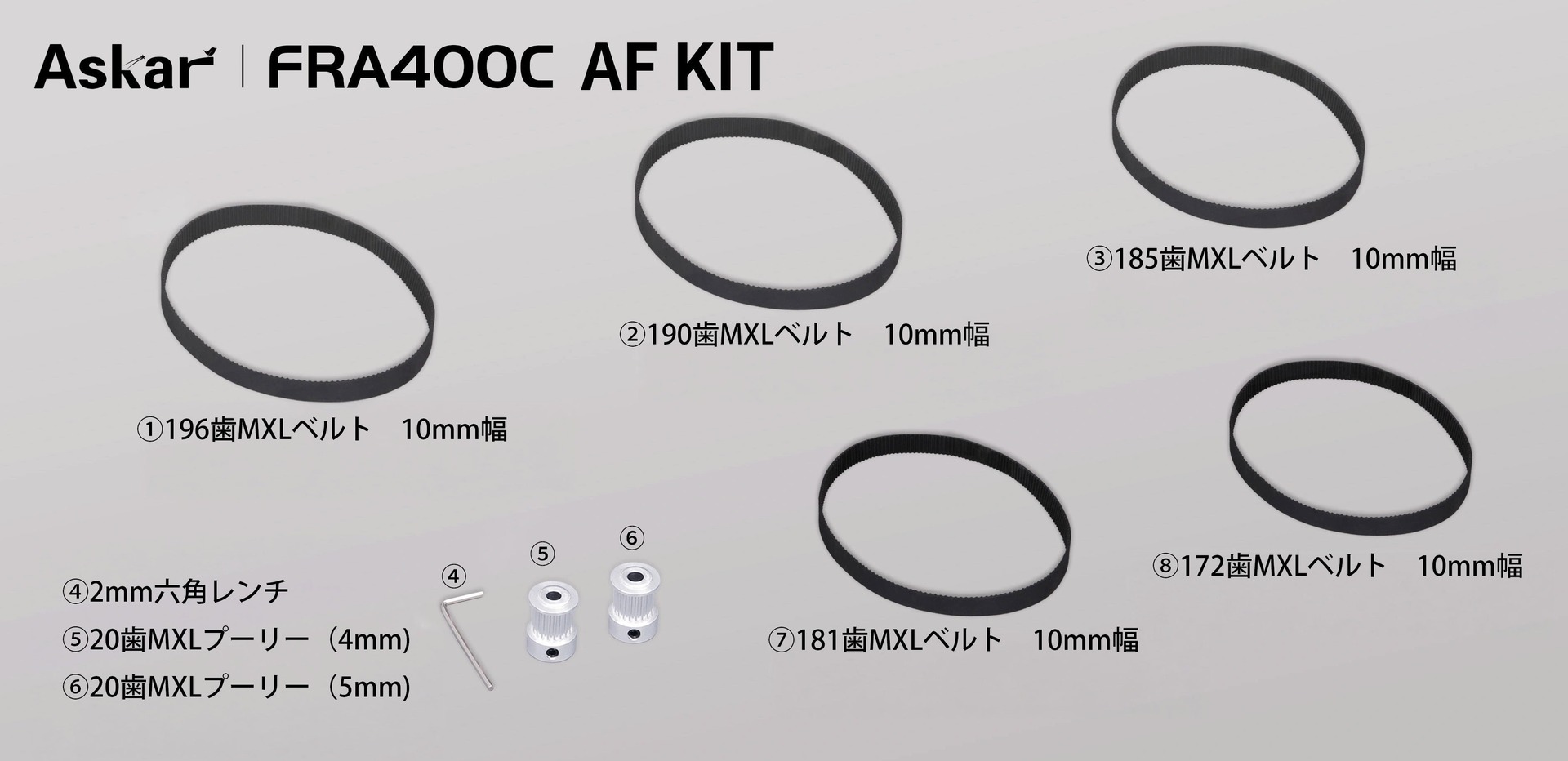FRA400C AFキット内容物
